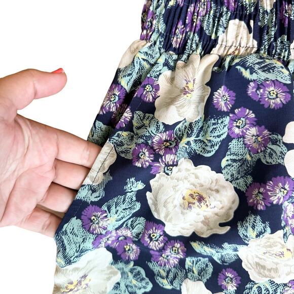 Mark‎ & Company Vintage Large Purple White floral print peg leg pants SMALL - Picture 6 of 6